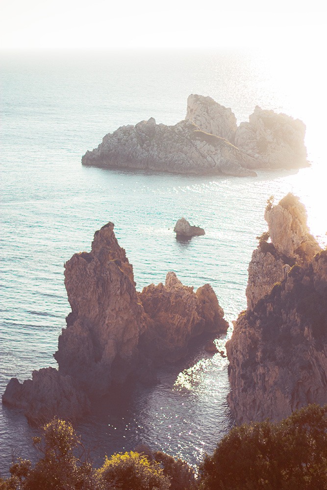 Cliffs in Corfu, Greece