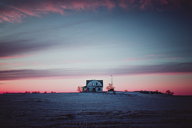 Sunset at Poverty Hill, Manitoba